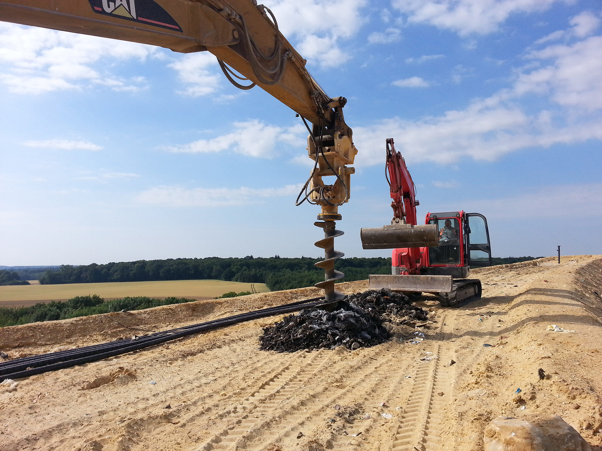 obras de la red seca y húmeda 